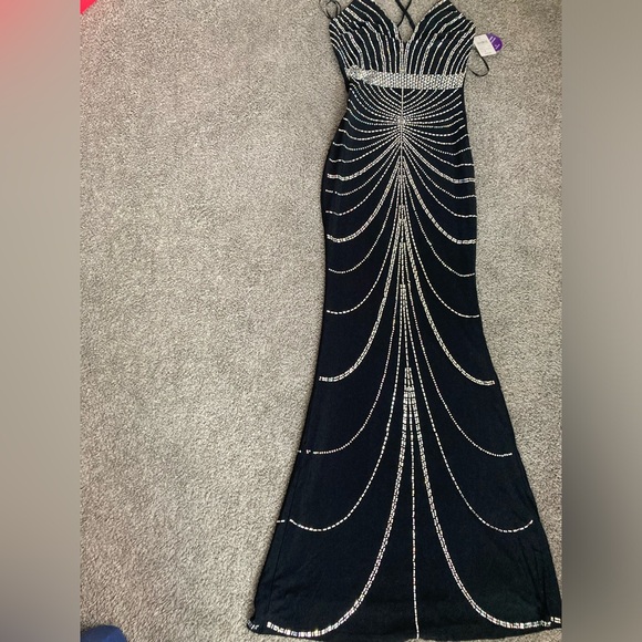 Cute Formal/Dinner Rhinestone Dress - Picture 3 of 11
